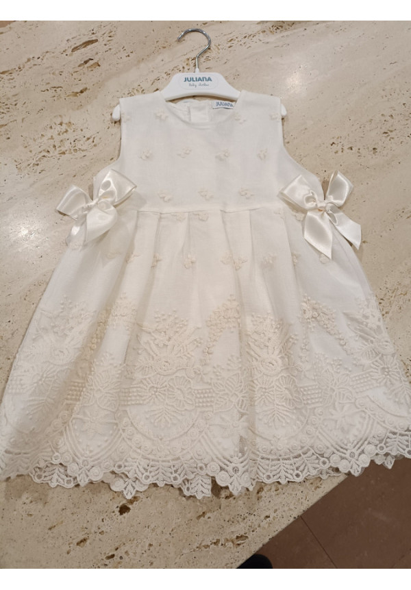 Vestido Encaje Crudo