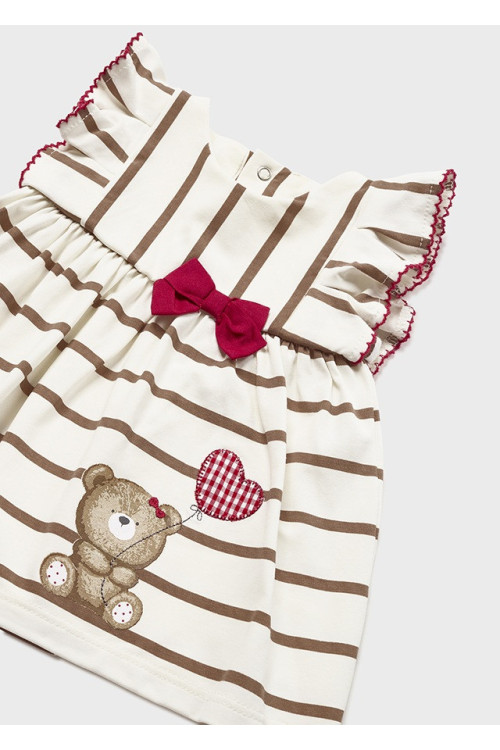 Vestido Rayas Crudo