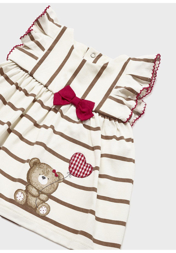 Vestido Rayas Crudo