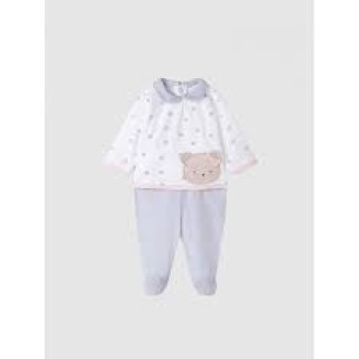 Conjunto Polaina 2p Oso Gris