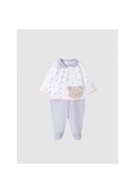 Conjunto Polaina 2p Oso Gris