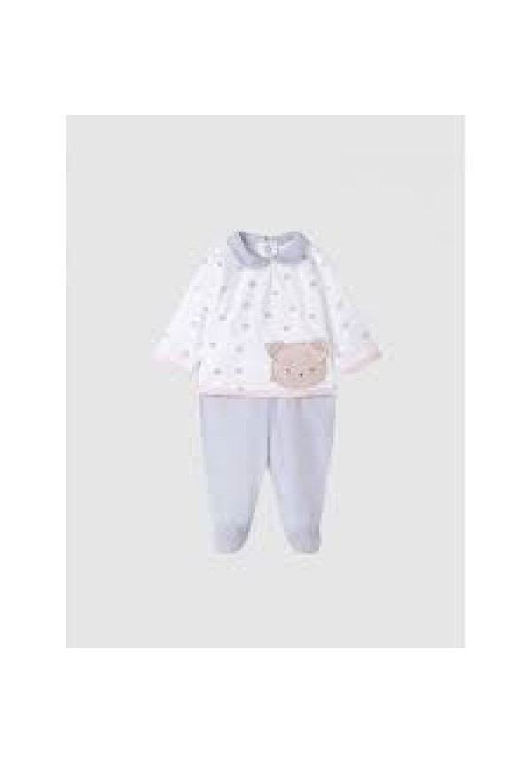 Conjunto Polaina 2p Oso Gris