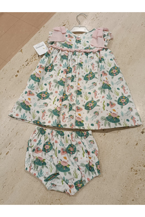 Vestido + Braga Estampado Tortugas