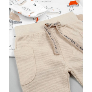 Conjunto 2p Beige/Estampado