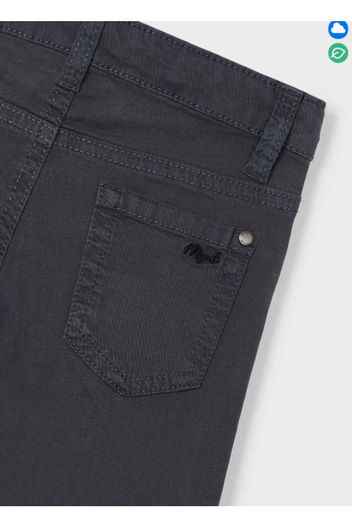 Pantalón Sarga Slim Fit Básico Asfalto