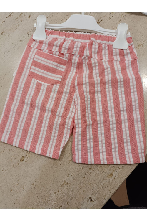 Conjunto 2p Coral/Blanco