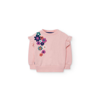 Sudadera Volantes Rosa