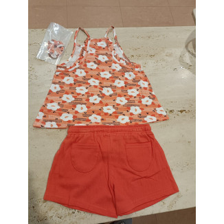 Conjunto 2p + Coletero Naranja