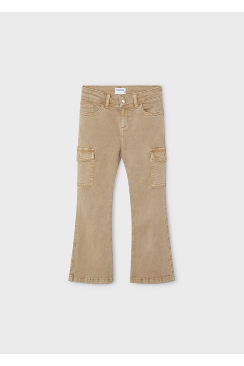 Pantalón Sarga Acampanado Cacao