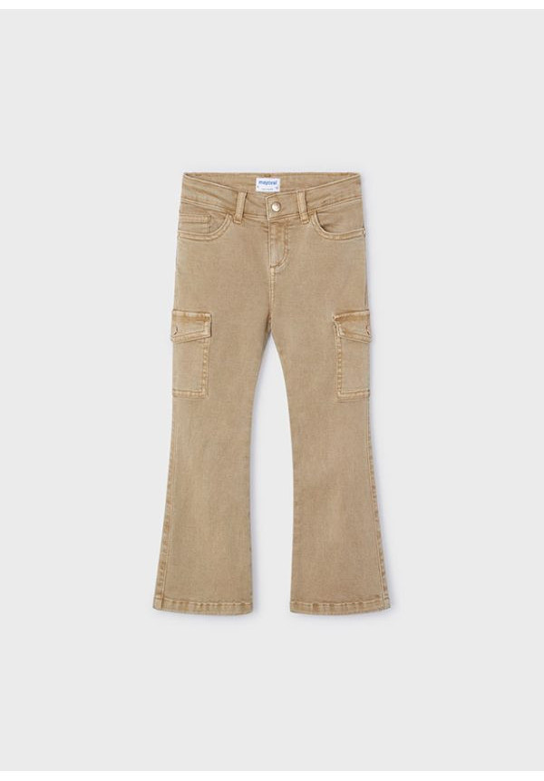 Pantalón Sarga Acampanado Cacao