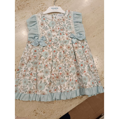Vestido Cortado Cintura Flores 2