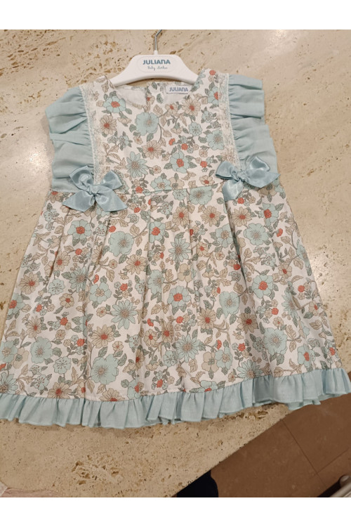 Vestido Cortado Cintura Flores 2