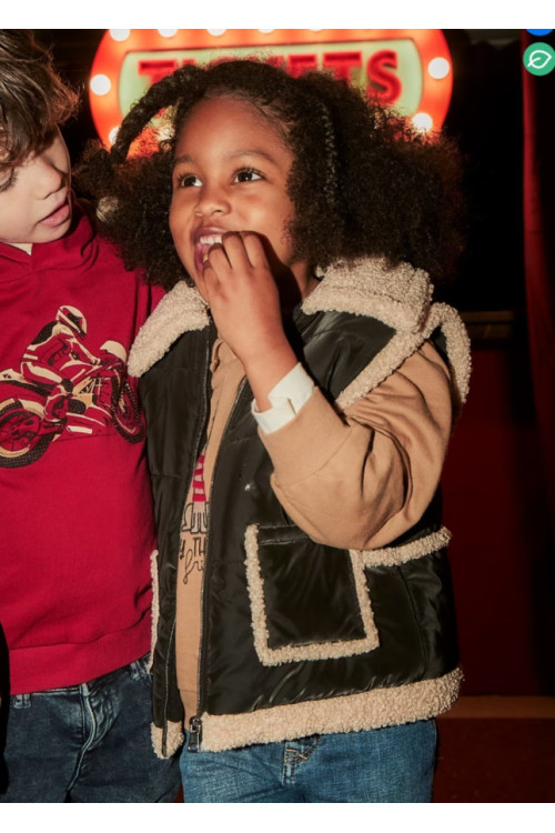 Chaleco Borrego Negro