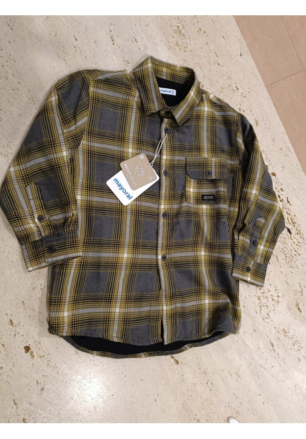 Camisa Cuadros Verde/Gris