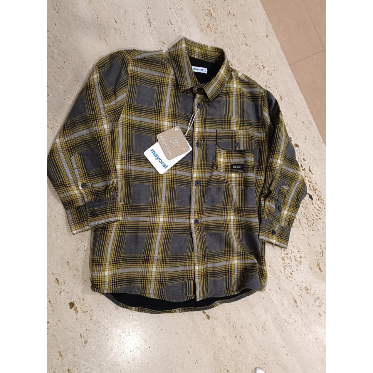 Camisa Cuadros Verde/Gris