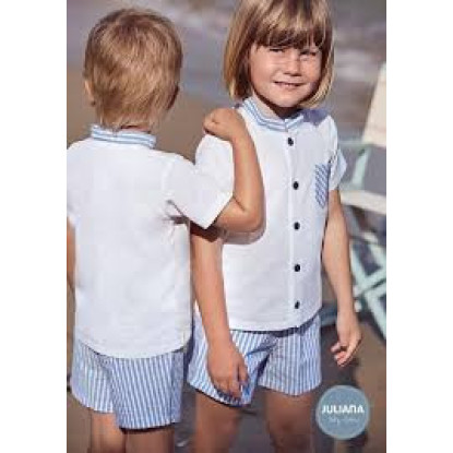 Conjunto 2p Blanco Azul Noche