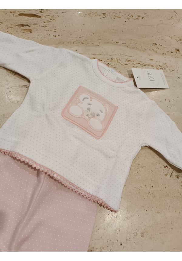 Conjunto Primera Puesta Rosa Puntos