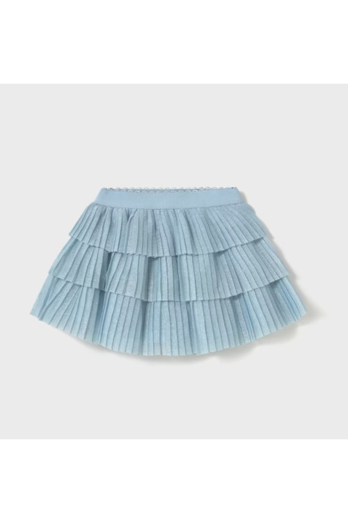 Conjunto 2p Tul Plisado Cielo