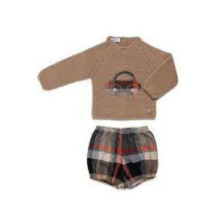 Conjunto 2p Coche Marrón