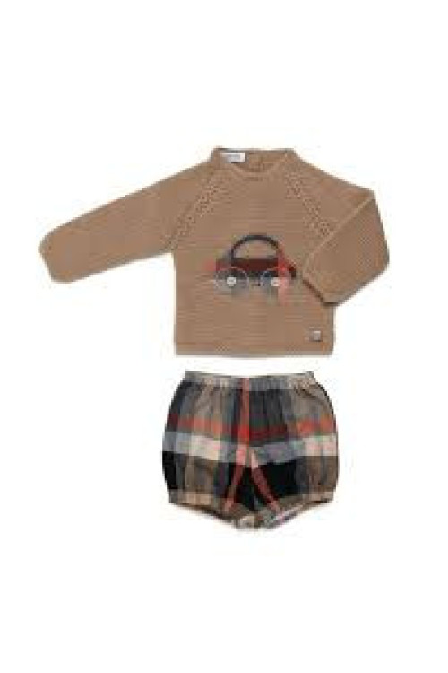 Conjunto 2p Coche Marrón