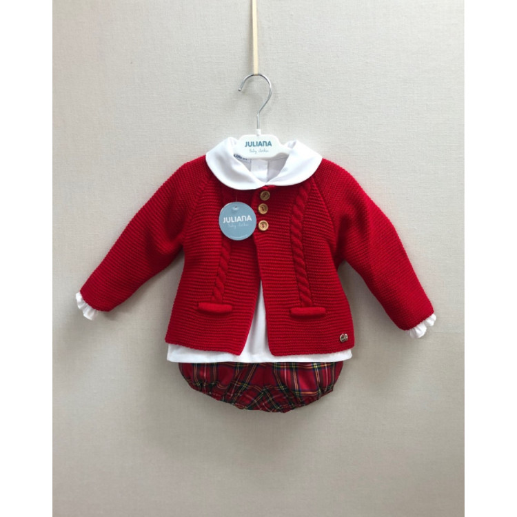 Conjunto 3p Cuadros Rojo