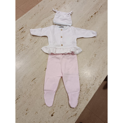 Conjunto Primera Puesta Rosa Rayas