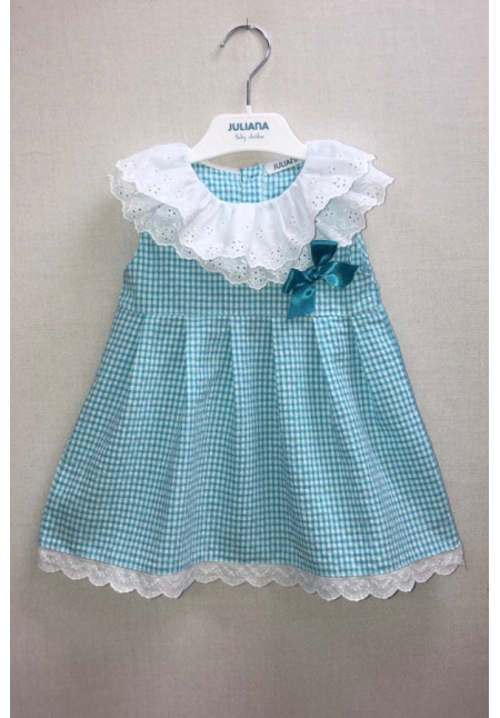 Vestido Cuadros Azul/Blanco
