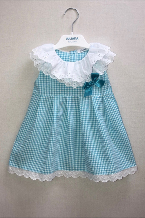 Vestido Cuadros Azul/Blanco