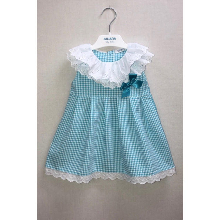 Vestido Cuadros Azul/Blanco