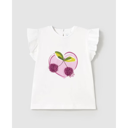 Conjunto 2p Corazón Blanco/Orquidea