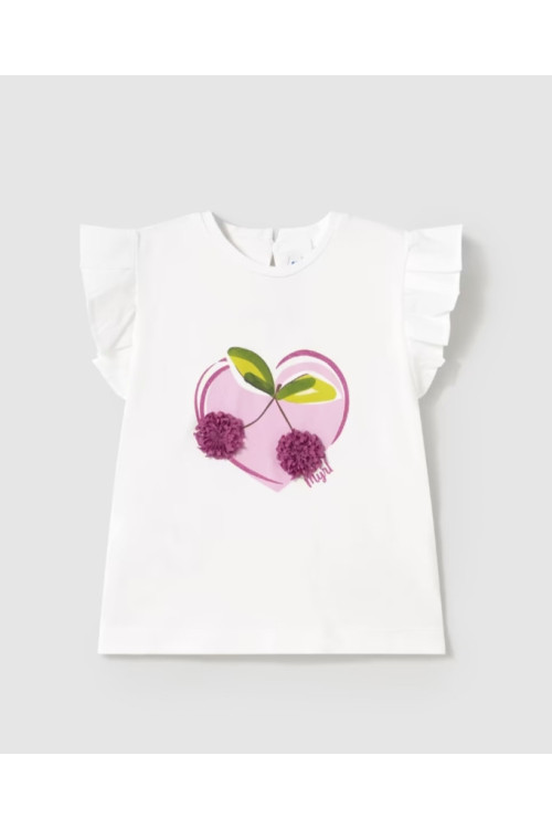 Conjunto 2p Corazón Blanco/Orquidea