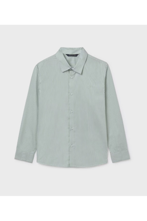 Camisa Rayas M/L Verde