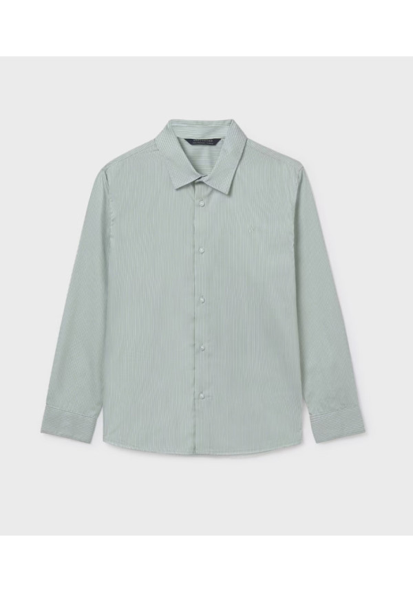 Camisa Rayas M/L Verde