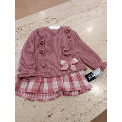 Vestido Cuadros Rosa
