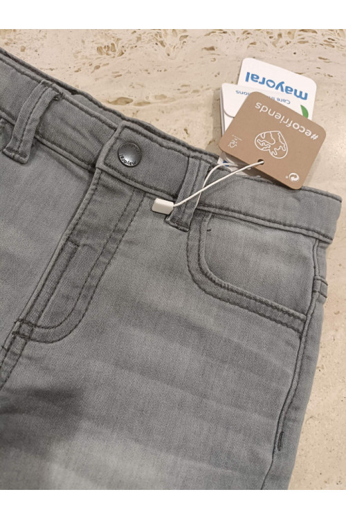 Pantalón Vaquero Corto Gris Claro