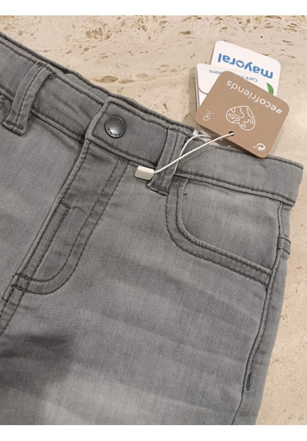 Pantalón Vaquero Corto Gris Claro