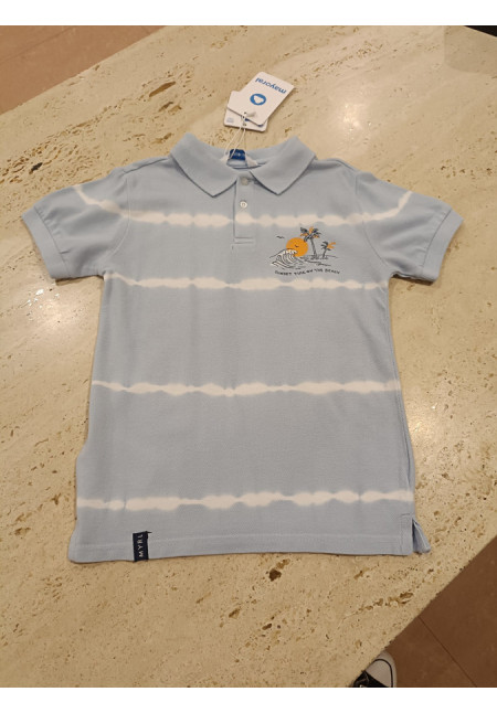Polo M/C Azul Ola