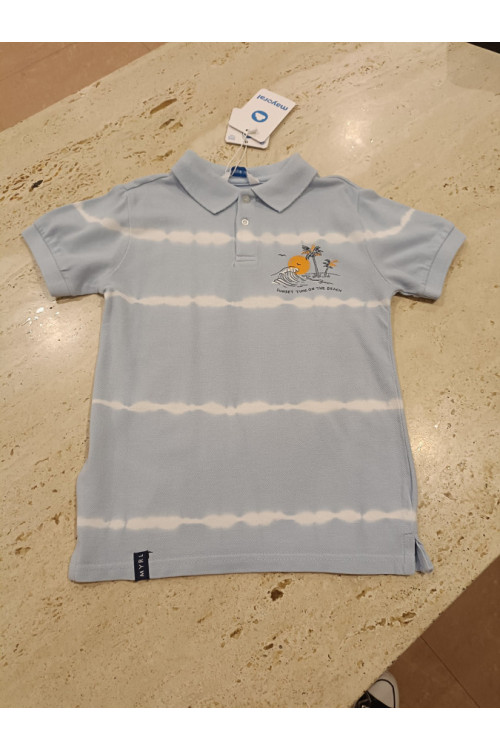 Polo M/C Azul Ola