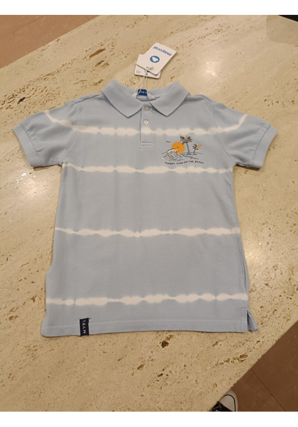 Polo M/C Azul Ola