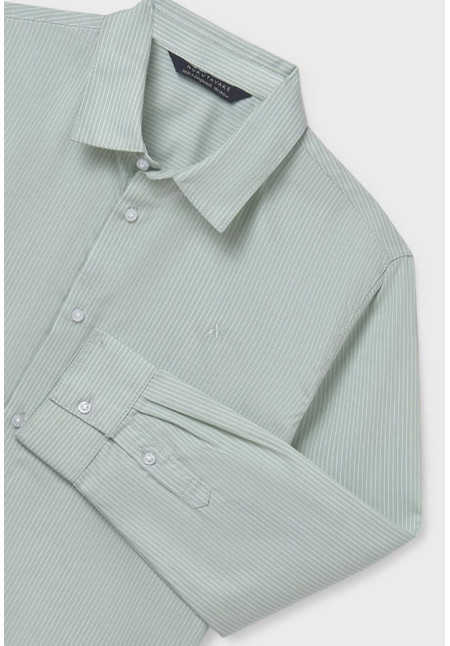 Camisa Rayas M/L Verde