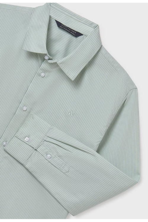 Camisa Rayas M/L Verde