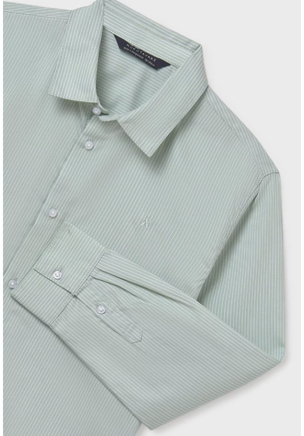 Camisa Rayas M/L Verde
