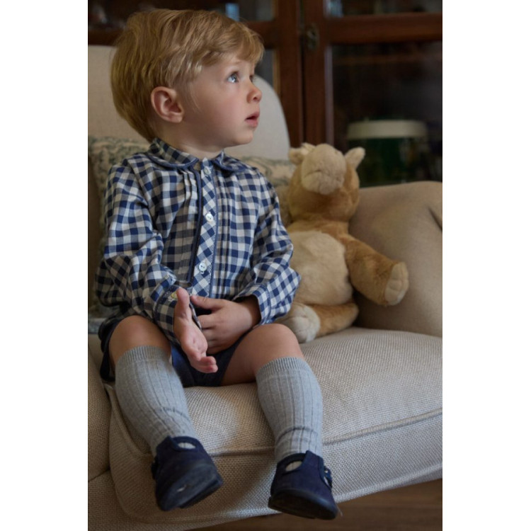 Conjunto 2p Cuadros Azul