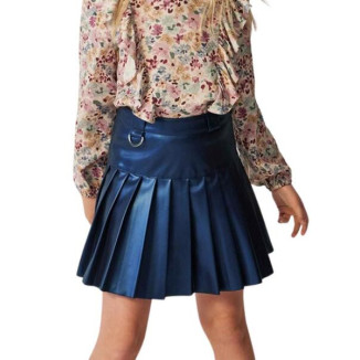 Falda Plisada Azul