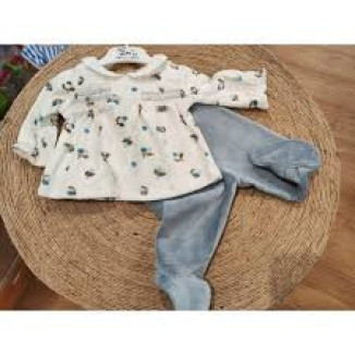 Conjunto Polaina 2p Polar Azul