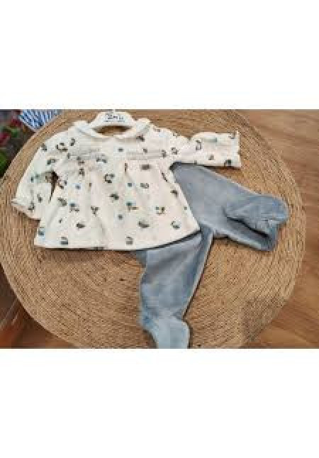 Conjunto Polaina 2p Polar Azul