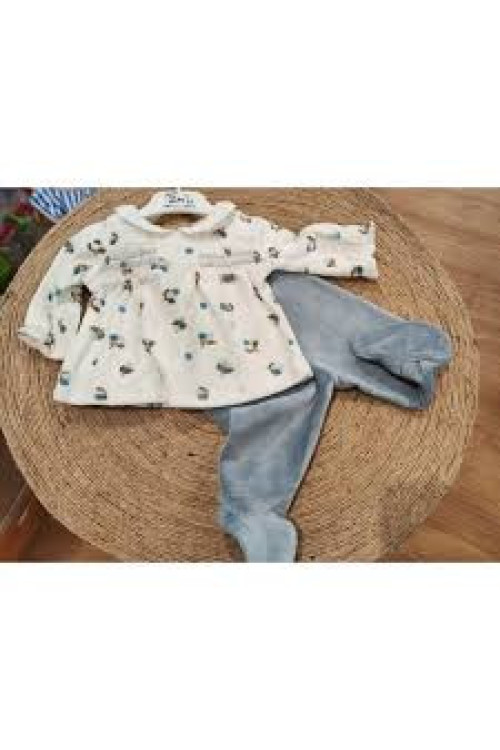 Conjunto Polaina 2p Polar Azul