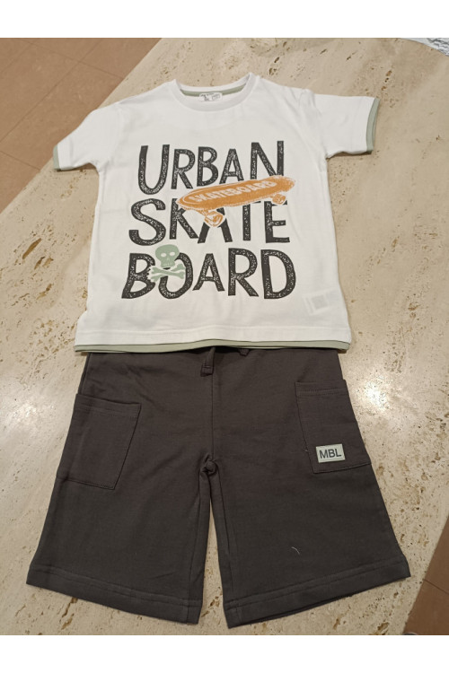 Conjunto 2p Skate Blanco