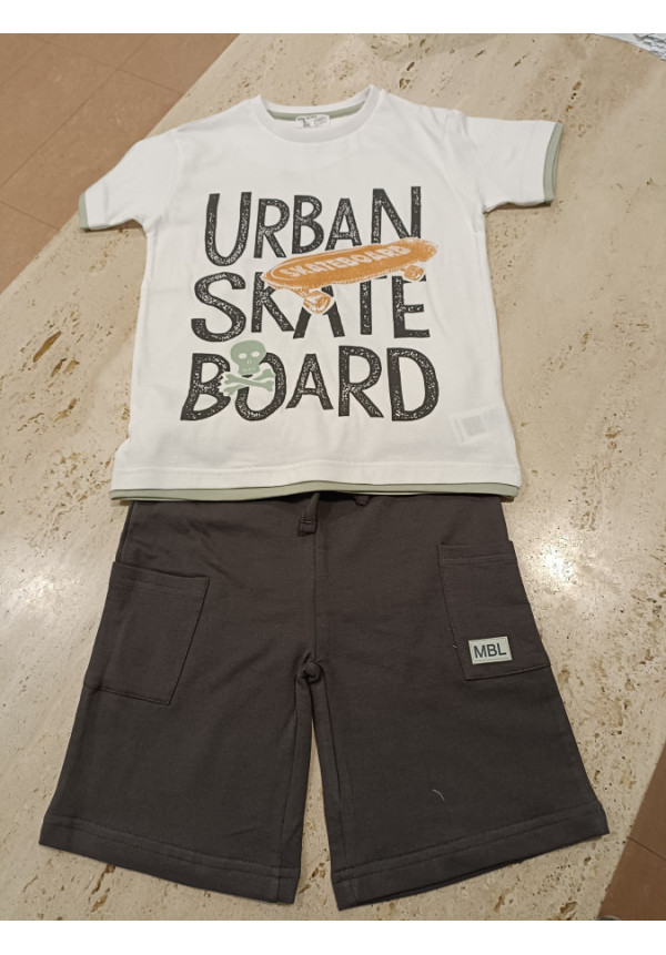 Conjunto 2p Skate Blanco