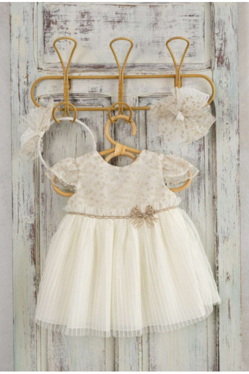 Vestido Ceremonia Tul/Oro